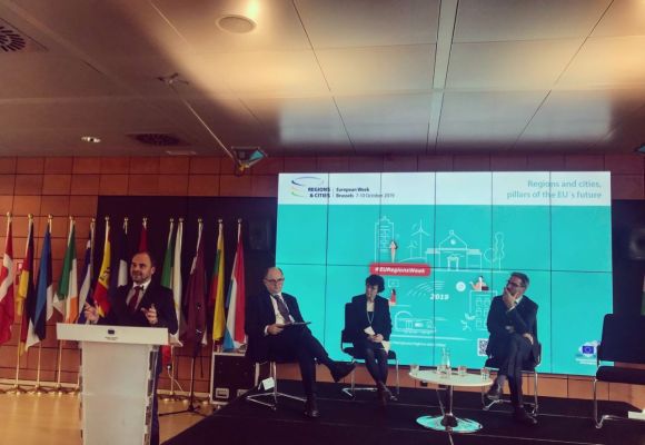 From left to right: Adam Banaszak, Piotr Calbecki, Janet Edwards and Arno Kompatscher 